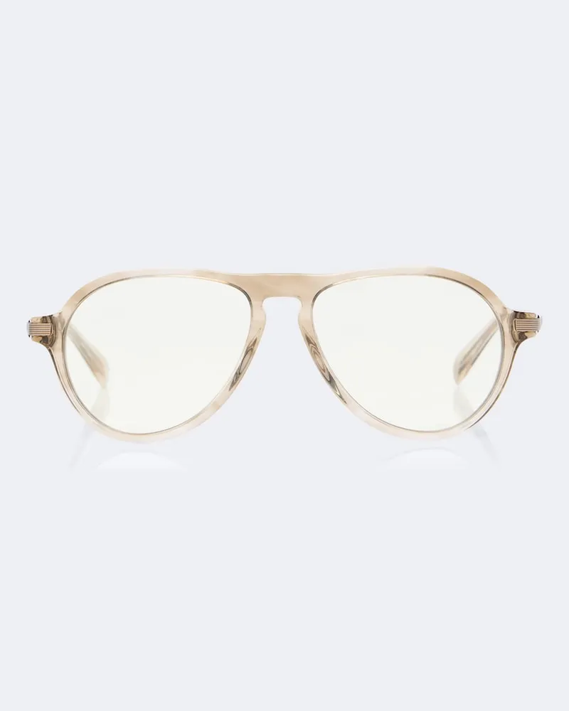 Brunello Cucinelli Aviator-Brille Sartorial Sunset Grau