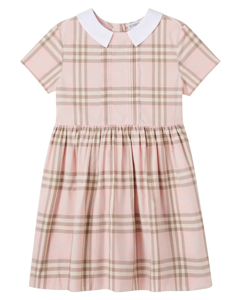 Burberry Kleid Burberry Check aus Baumwolle Rosa