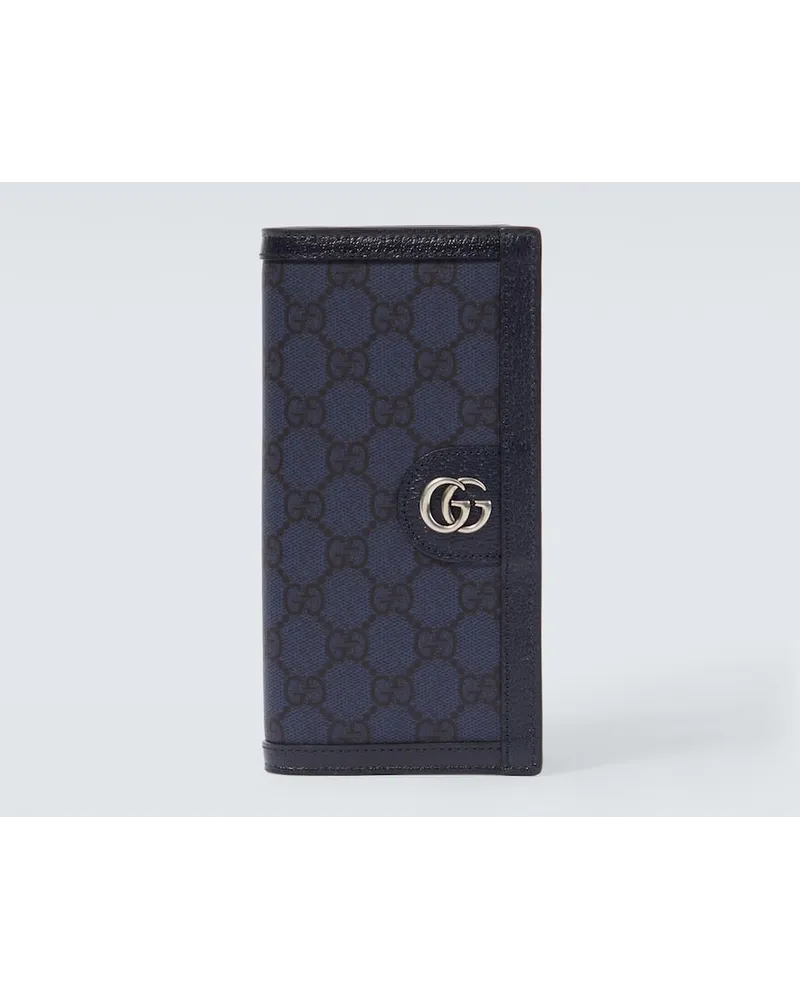 Gucci Kartenetui GG aus Canvas Blau