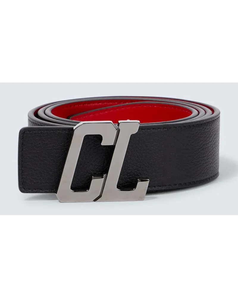Christian Louboutin Wendbarer Gürtel CL aus Leder Multicolor