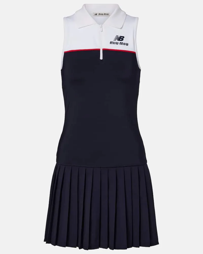 Miu Miu X New Balance Tenniskleid aus Jersey Blau