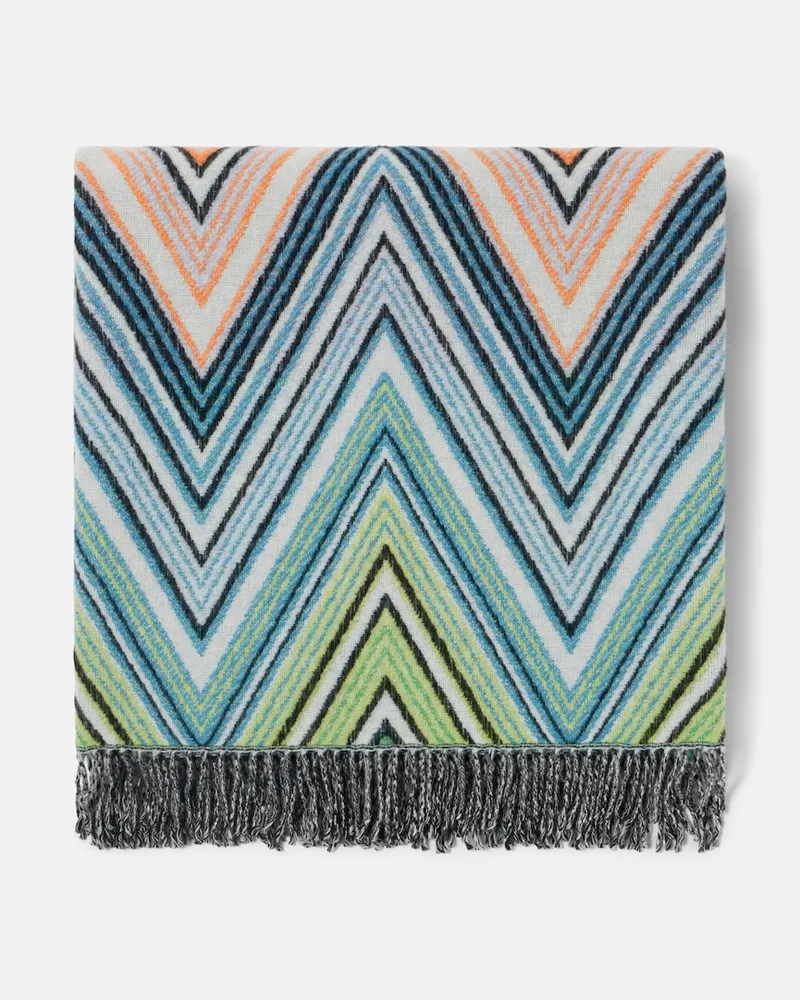 Missoni Decke Plume aus einem Wollgemisch Multicolor