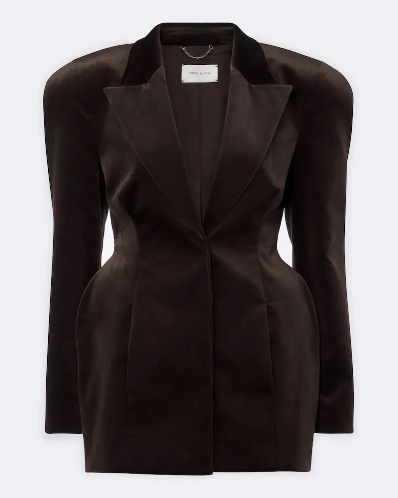 Magda Butrym Minikleid aus Velours Braun