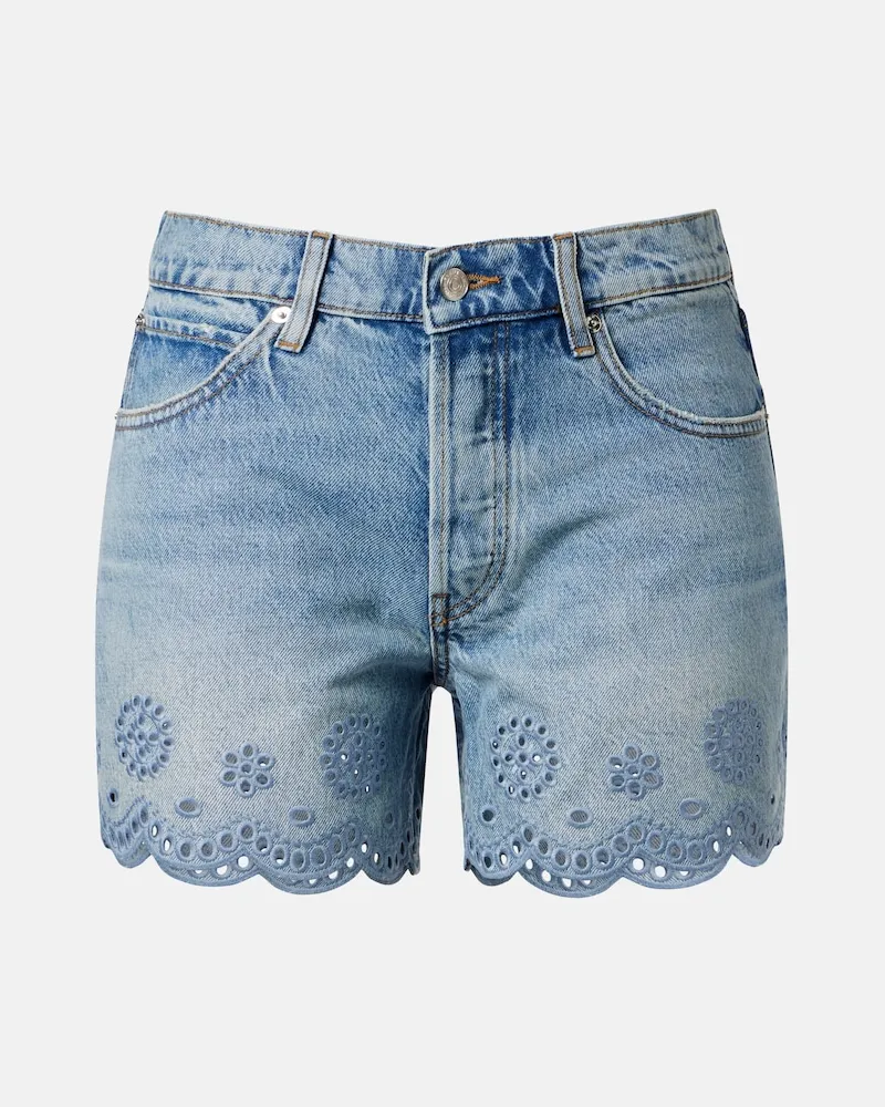 Frame Denim Jeansshorts Long Hang Blau