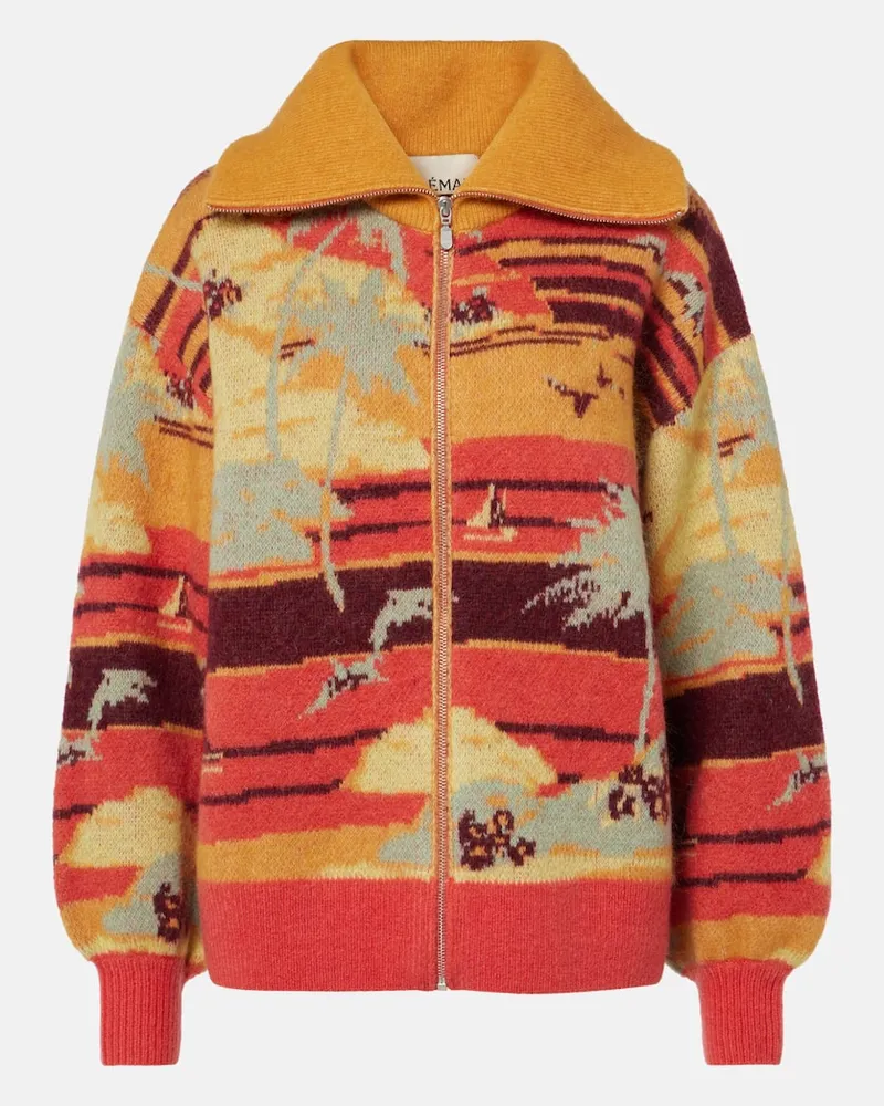 ALEMAIS Alémais Jacke Palm Island aus Jacquard Multicolor