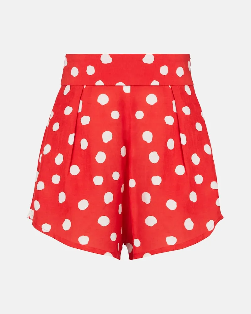 Adriana Degreas Weite High-Rise Shorts Rot