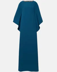 Safiyaa Verzierte Robe Armarella aus Crepe Blau