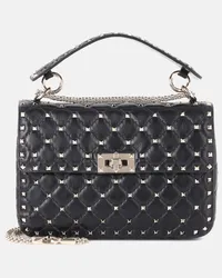 Valentino Garavani Schultertasche Rockstud Spike Medium aus Leder Schwarz