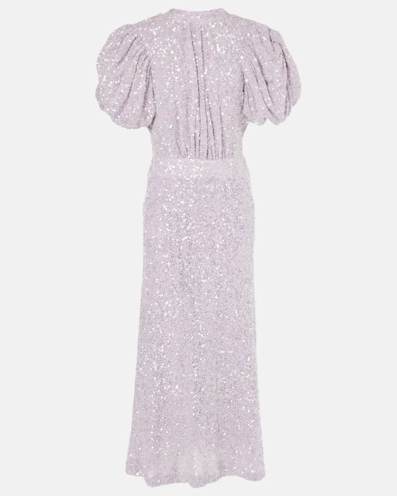 ROTATE Birger Christensen Maxikleid mit Pailletten Violett
