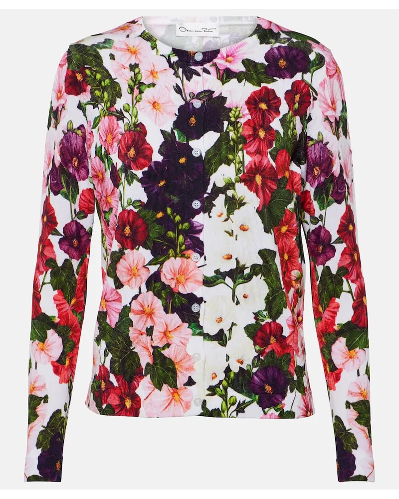Oscar de la Renta Cardigan aus einem Baumwollgemisch Multicolor