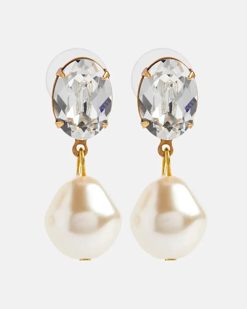 Jennifer Behr Ohrringe Tunis mit Kristallen und Zierperlen Silber