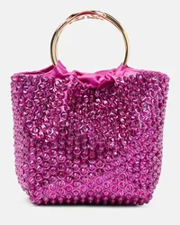 Valentino Garavani Bucket-Bag Carry Secrets Small mit Kristallen Pink