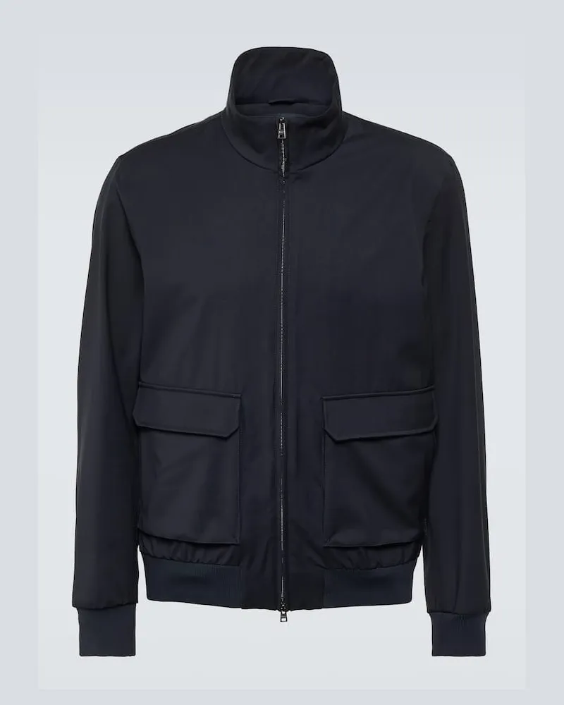 Herno Bomberjacke aus Schurwolle Blau