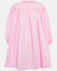 Patou Minikleid aus Baumwollpopeline Pink