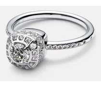 Ring Nudo Petit aus 18kt Weißgold mit Diamanten