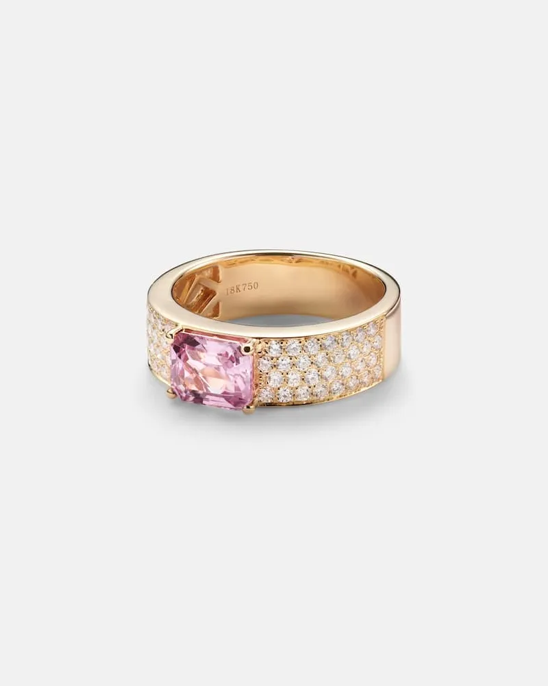 ANITA KO Ring aus 18kt Gelbgold mit Diamanten und Saphir Gold