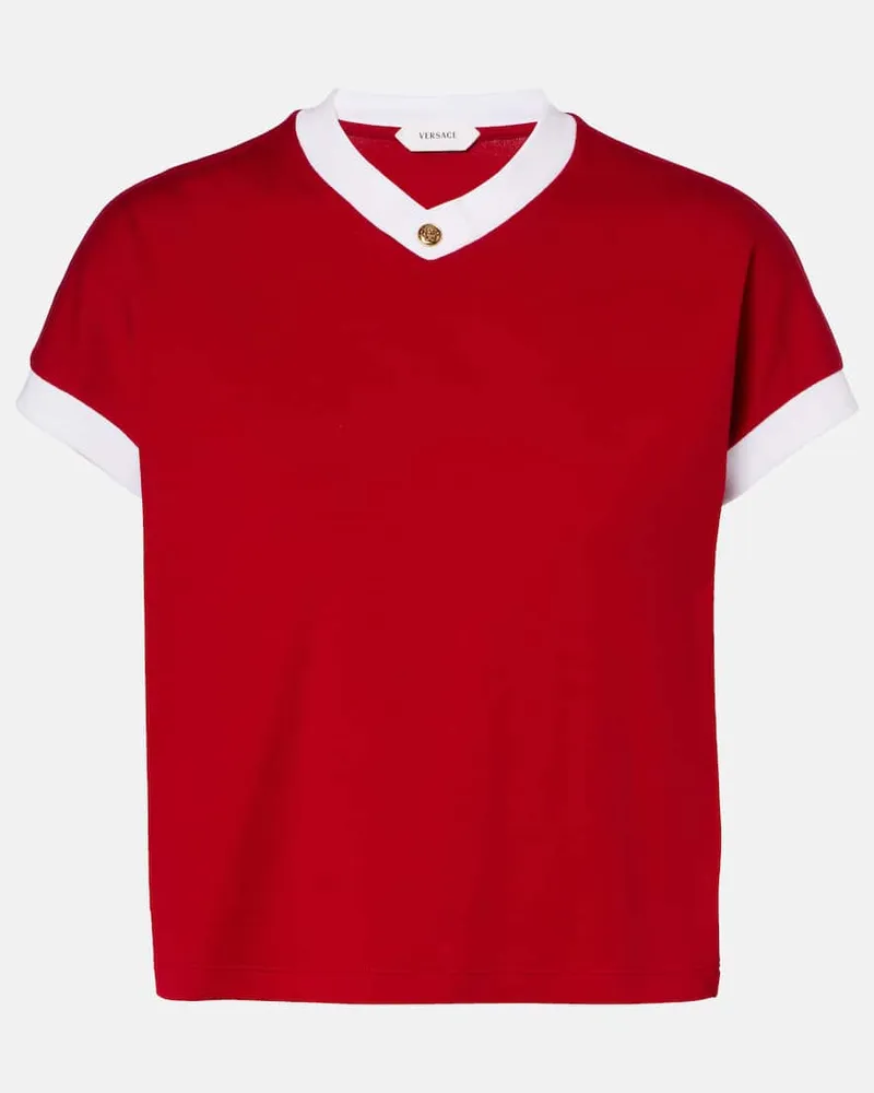 Versace T-Shirt Medusa aus Jersey Rot