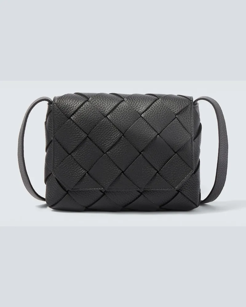 Bottega Veneta Crossbody Bag Diago aus Leder Schwarz