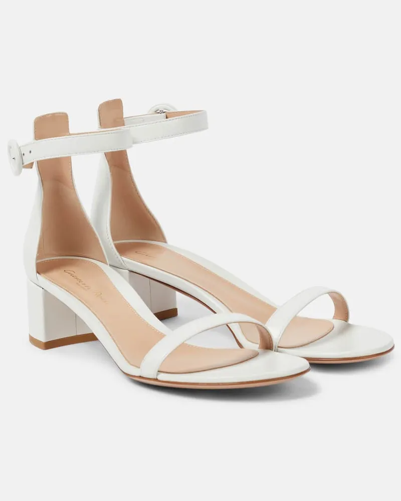 Gianvito Rossi Sandalen Gaeta 45 aus Leder Weiß