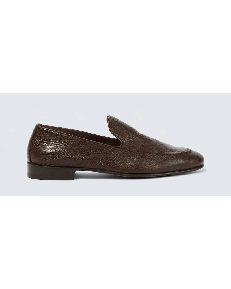 Manolo Blahnik Slip-Ons Truro aus Leder Braun