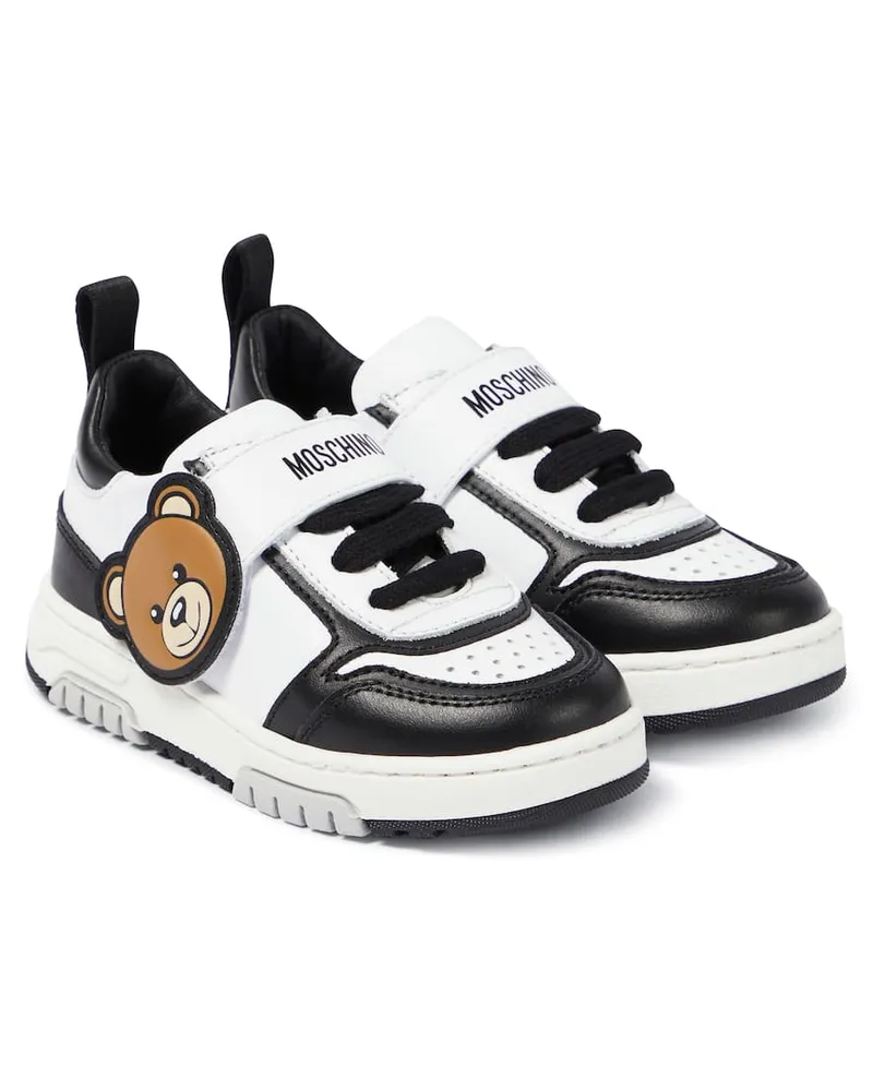 Moschino Sneakers Teddy Bear aus Leder Multicolor