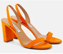 Slingback-Sandalen So Nude 85 aus Veloursleder
