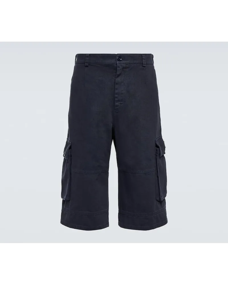 Dolce & Gabbana Cargo-Shorts aus Baumwolle Blau