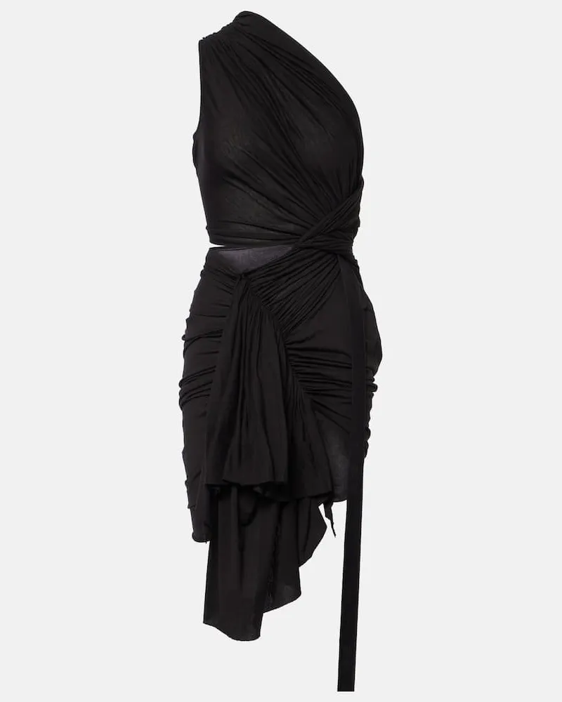 Rick Owens DRKSHDW Midikleid Fog aus Baumwolle Schwarz