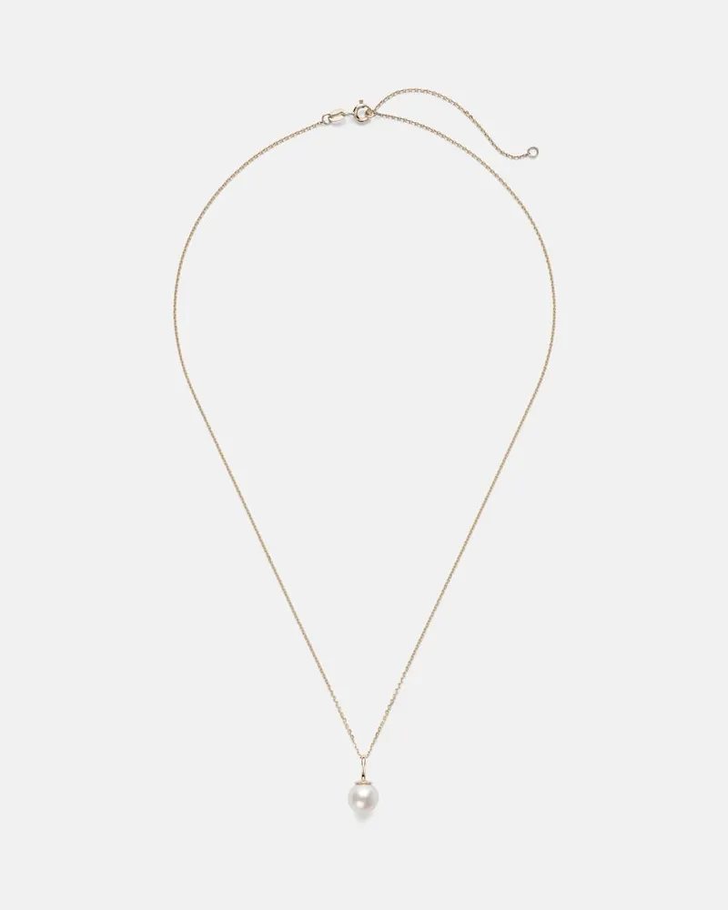 Stone & Strand Halskette Essential aus 14kt Gelbgold mit Süßwasserperle Gold