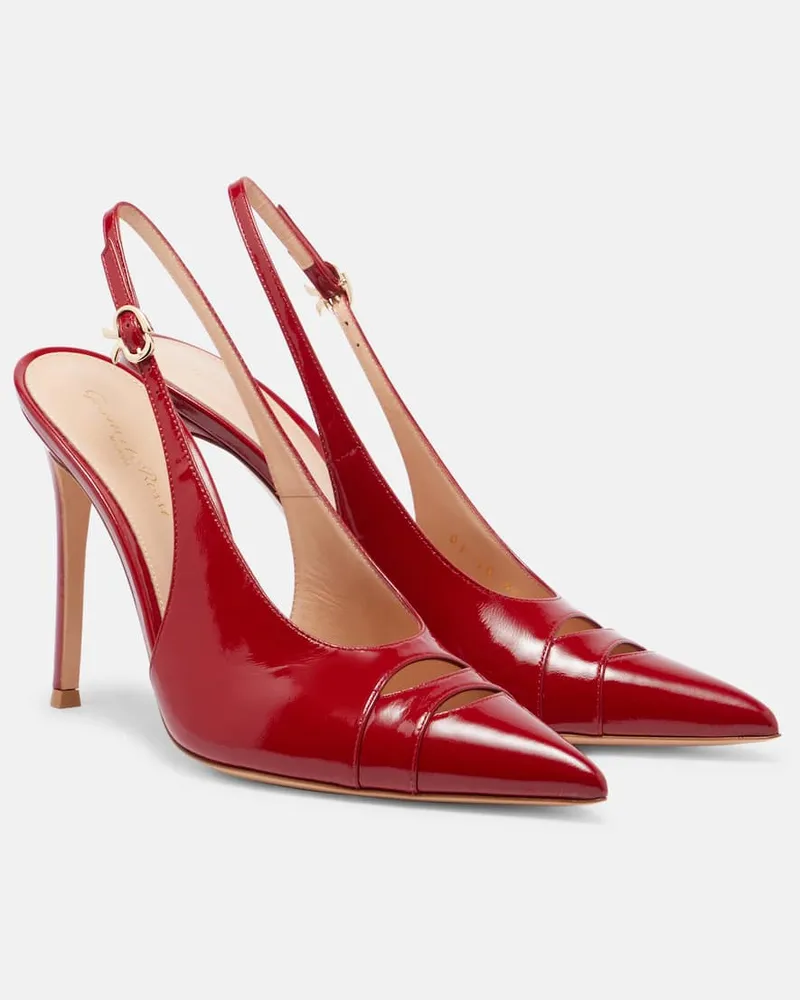 Gianvito Rossi Slingback-Pumps 105 aus Lackleder Rot