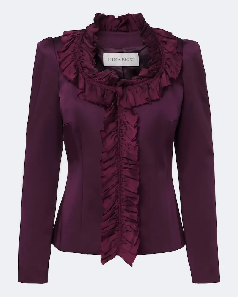 Nina Ricci Top aus Satin Violett