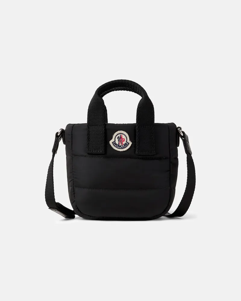 Moncler Messenger Bag aus Baumwolle Schwarz