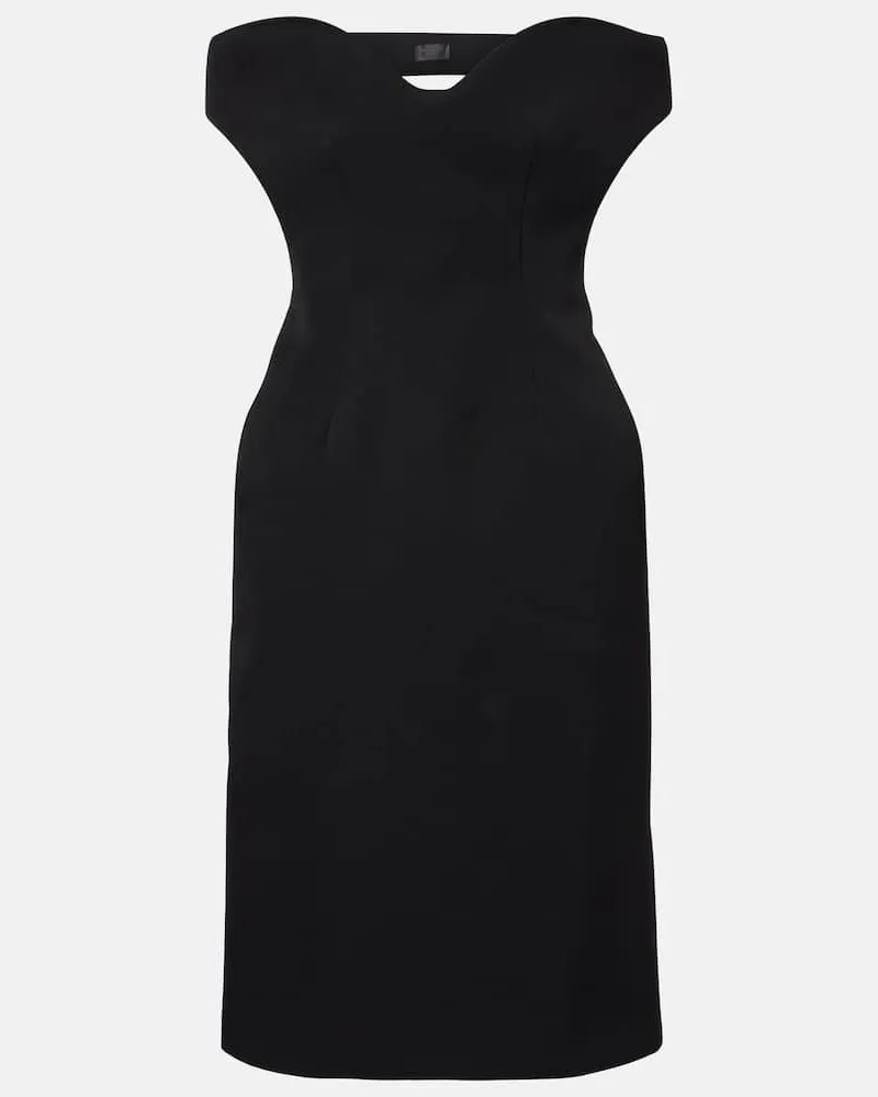 Thierry Mugler Cocktailkleid aus einem Wollgemisch Schwarz