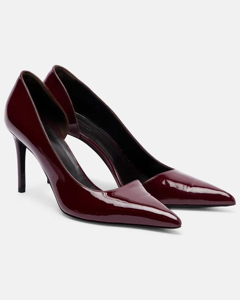 KHAITE Pumps Jett D'Orsay 85 aus Lackleder Burgunderrot
