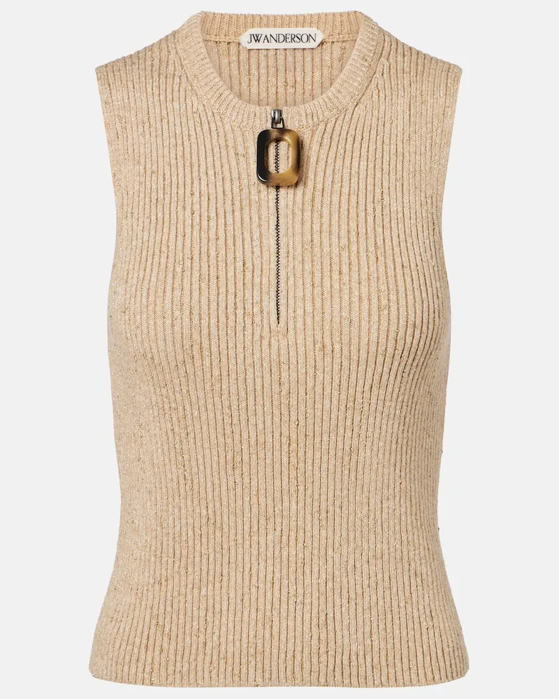 J.W.Anderson Tanktop aus Rippstrick Beige