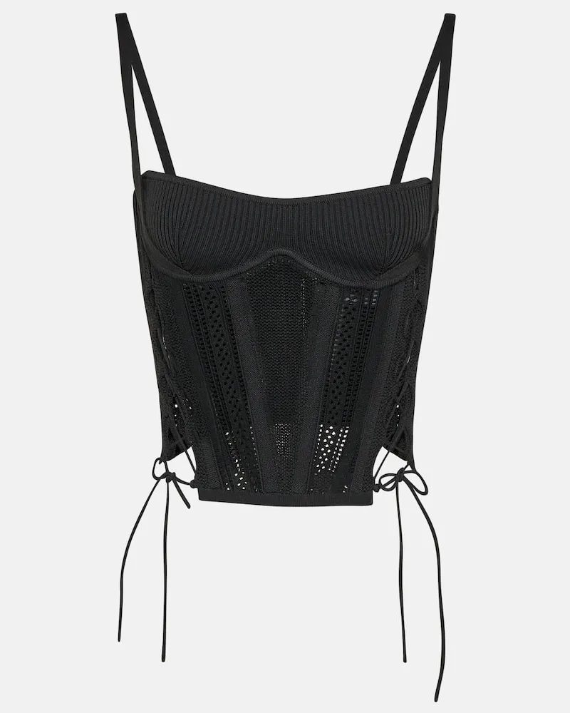 Dion Lee Bustier-Top Schwarz