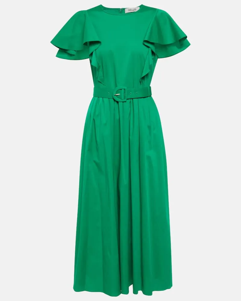 Diane von Furstenberg Midikleid aus einem Baumwollgemisch Grün