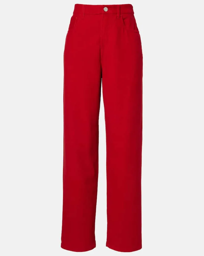 Róhe RÃ³he Weite Hose aus Baumwoll-Cord Rot