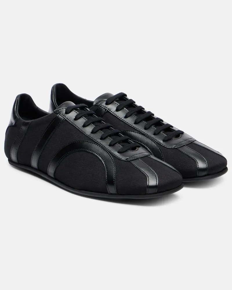 Totême Sneakers mit Leder Schwarz