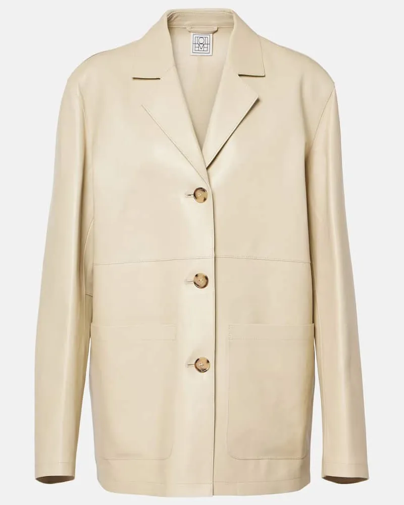 Totême Lederjacke Beige
