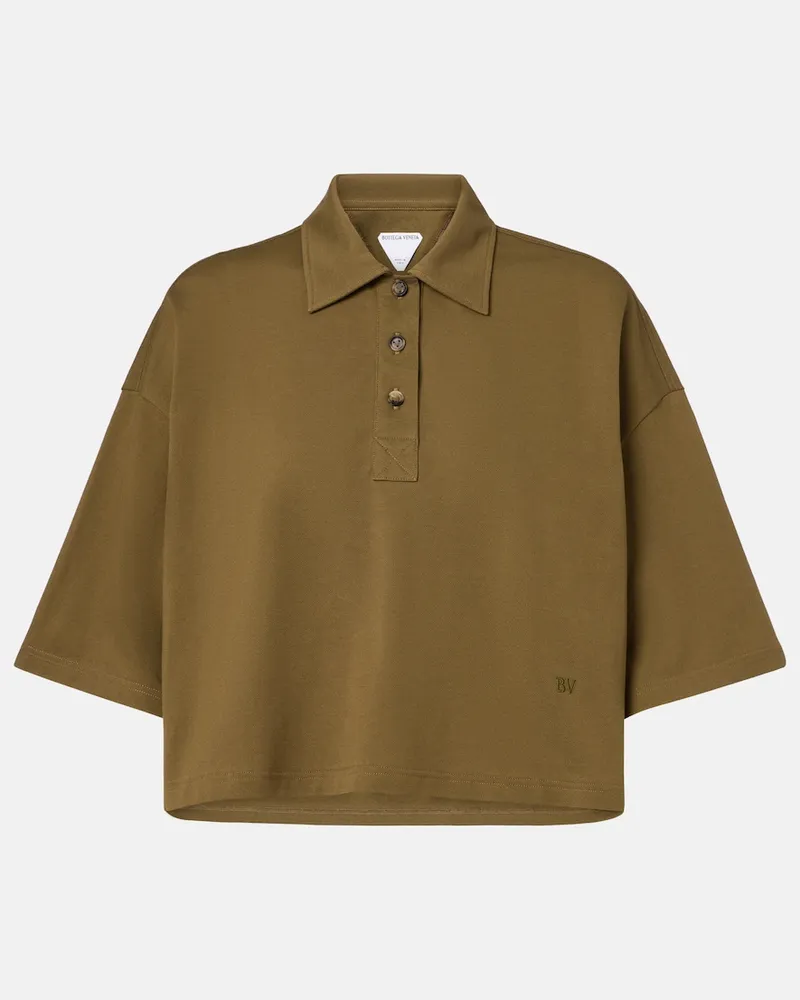 Bottega Veneta Polohemd aus Baumwoll-Piqué Grün