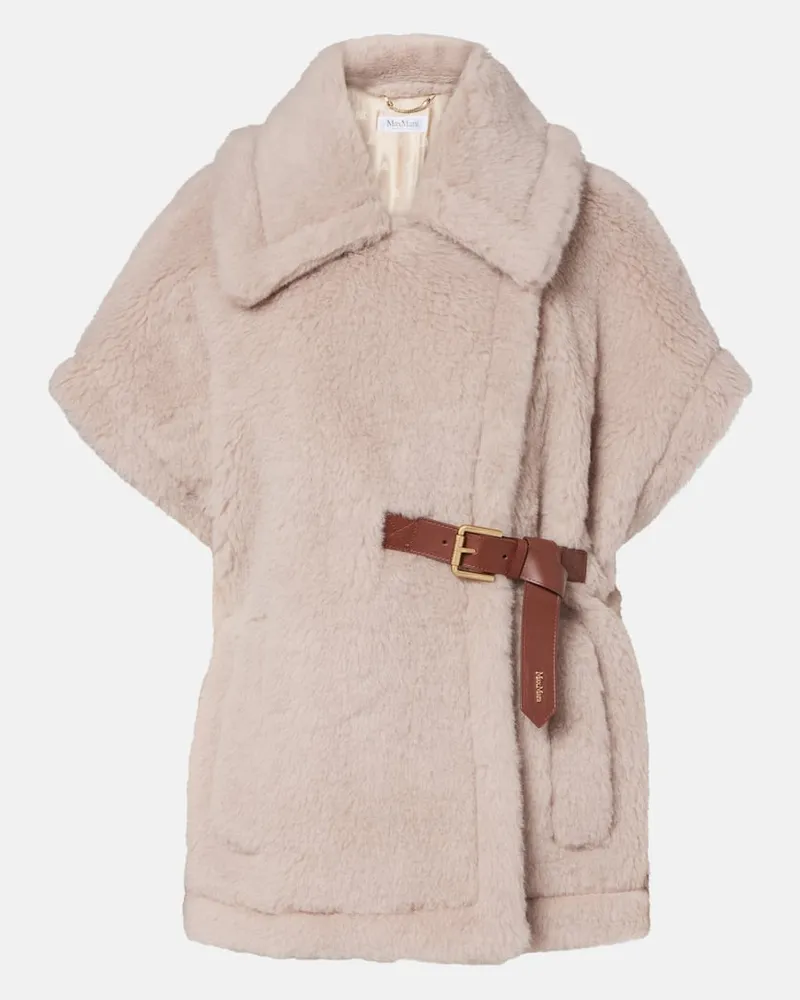 Max Mara Cape Newbab aus Alpakawolle, Wolle und Seide Beige
