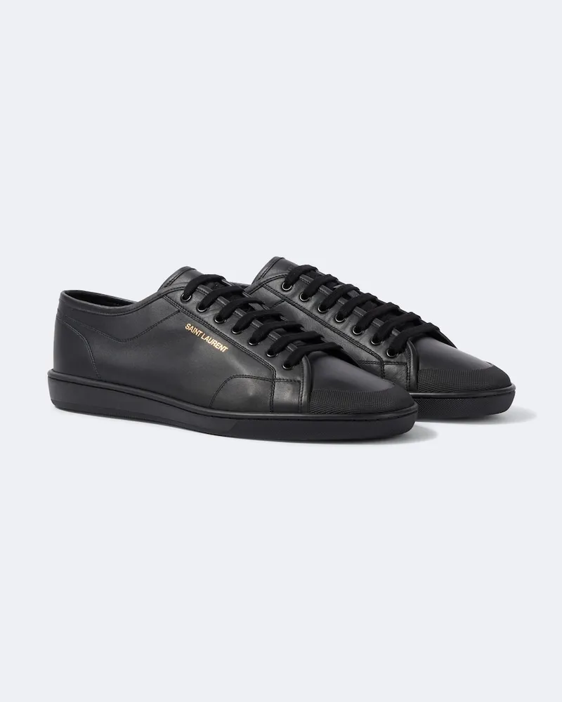 Saint Laurent Sneakers Gym aus Leder Schwarz
