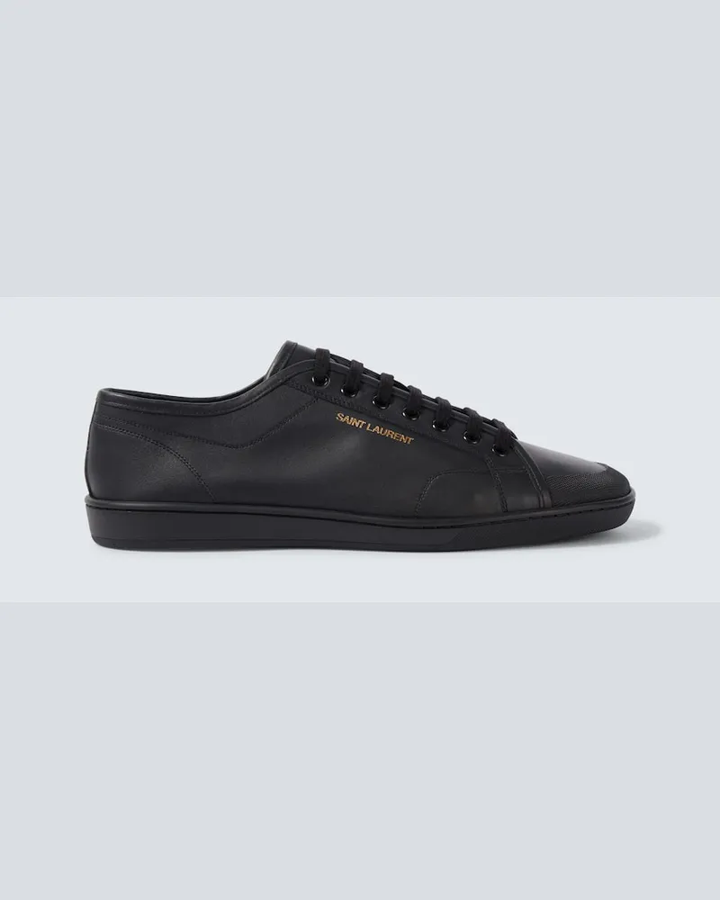 Saint Laurent Sneakers Gym aus Leder Schwarz