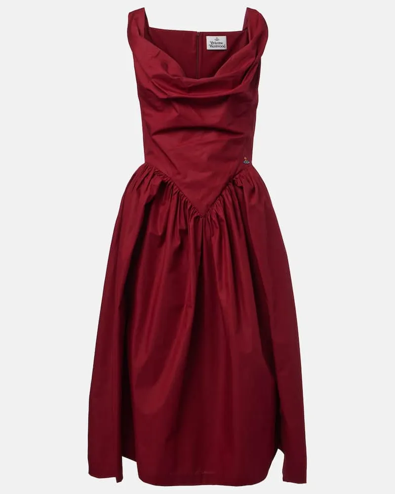 Vivienne Westwood Bustier-Kleid Sunday aus Baumwolle Burgunderrot