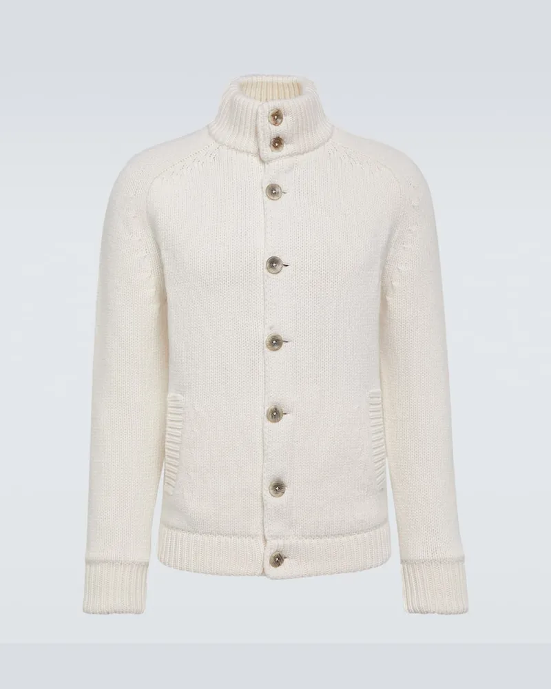 Herno Cardigan aus Wolle Weiß