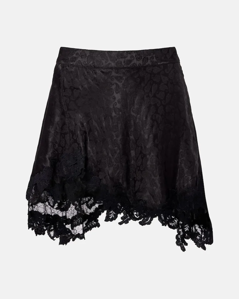 Isabel Marant Minirock Reana mit Spitze Schwarz