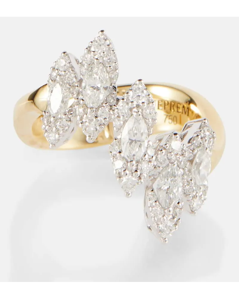 YEPREM Ring aus 18kt Gelbgold mit Diamanten Gold