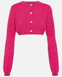 Versace Cropped-Cardigan La Greca Pink