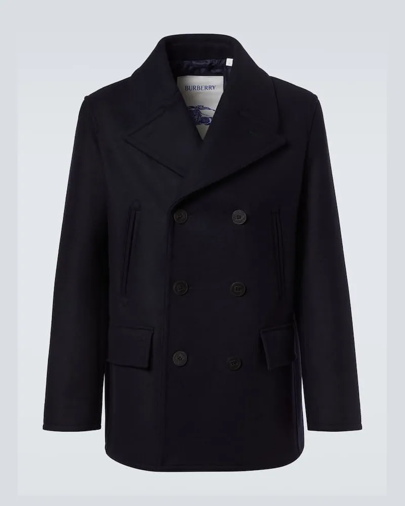 Burberry Cabanjacke aus Wolle Blau